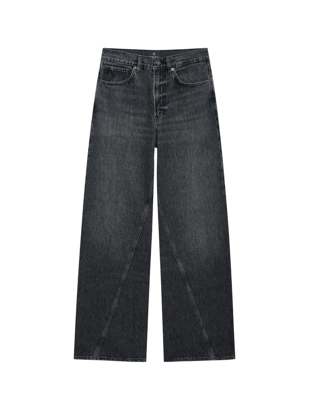 Anine Bing Brie High-Rise Jeans in Washed Black - Picture 2 of 7